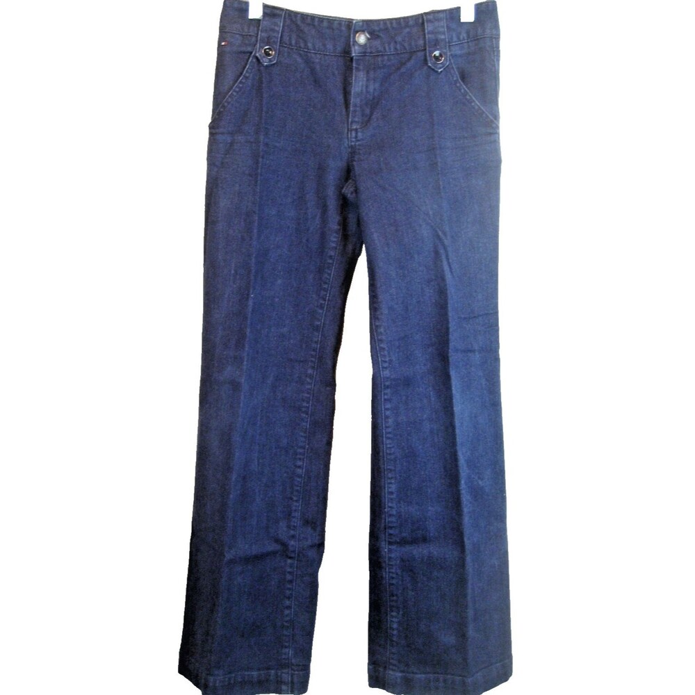Girls Tommy Hilfiger Straight leg Cotton/Spandex Stretch Blue Jeans sz Y16 28x29